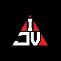design de logotipo de letra triângulo ijv com forma de triângulo. monograma de design de logotipo de triângulo ijv. modelo de logotipo de vetor de triângulo ijv com cor vermelha. logotipo triangular ijv logotipo simples, elegante e luxuoso.