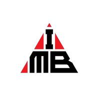 design de logotipo de letra de triângulo imb com forma de triângulo. monograma de design de logotipo de triângulo imb. modelo de logotipo de vetor imb triângulo com cor vermelha. logotipo triangular imb logotipo simples, elegante e luxuoso.