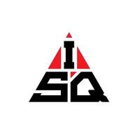 design de logotipo de letra de triângulo isq com forma de triângulo. monograma de design de logotipo de triângulo isq. modelo de logotipo de vetor de triângulo isq com cor vermelha. logotipo triangular isq logotipo simples, elegante e luxuoso.