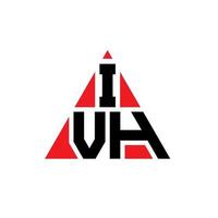design de logotipo de letra de triângulo ivh com forma de triângulo. monograma de design de logotipo de triângulo ivh. modelo de logotipo de vetor de triângulo ivh com cor vermelha. ivh logotipo triangular logotipo simples, elegante e luxuoso.