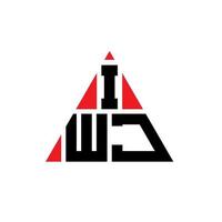 design de logotipo de letra de triângulo iwj com forma de triângulo. monograma de design de logotipo de triângulo iwj. modelo de logotipo de vetor de triângulo iwj com cor vermelha. logotipo triangular iwj logotipo simples, elegante e luxuoso.
