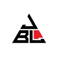 design de logotipo de letra de triângulo jbl com forma de triângulo. monograma de design de logotipo de triângulo jbl. modelo de logotipo de vetor jbl triângulo com cor vermelha. jbl logotipo triangular logotipo simples, elegante e luxuoso.