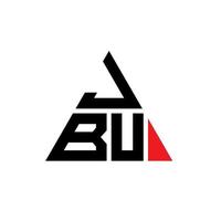 design de logotipo de letra de triângulo jbu com forma de triângulo. monograma de design de logotipo de triângulo jbu. modelo de logotipo de vetor jbu triângulo com cor vermelha. logotipo triangular jbu logotipo simples, elegante e luxuoso.