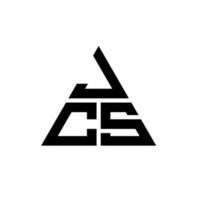 design de logotipo de letra triângulo jcs com forma de triângulo. monograma de design de logotipo de triângulo jcs. modelo de logotipo de vetor de triângulo jcs com cor vermelha. logotipo triangular jcs logotipo simples, elegante e luxuoso.