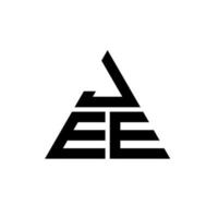 design de logotipo de carta de triângulo jee com forma de triângulo. monograma de design de logotipo de triângulo jee. modelo de logotipo de vetor de triângulo jee com cor vermelha. jee logotipo triangular logotipo simples, elegante e luxuoso.