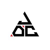 design de logotipo de carta triângulo joc com forma de triângulo. monograma de design de logotipo de triângulo joc. modelo de logotipo de vetor de triângulo joc com cor vermelha. joc logotipo triangular logotipo simples, elegante e luxuoso.