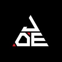 joe design de logotipo de carta triângulo com forma de triângulo. monograma de design de logotipo de triângulo joe. modelo de logotipo de vetor joe triângulo com cor vermelha. joe logotipo triangular logotipo simples, elegante e luxuoso.