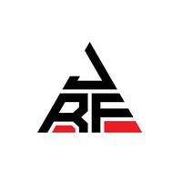 design de logotipo de letra de triângulo jrf com forma de triângulo. monograma de design de logotipo de triângulo jrf. modelo de logotipo de vetor jrf triângulo com cor vermelha. logotipo triangular jrf logotipo simples, elegante e luxuoso.