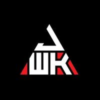 design de logotipo de letra de triângulo jwk com forma de triângulo. monograma de design de logotipo de triângulo jwk. modelo de logotipo de vetor de triângulo jwk com cor vermelha. jwk logotipo triangular logotipo simples, elegante e luxuoso.