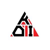 design de logotipo de letra triângulo koi com forma de triângulo. monograma de design de logotipo de triângulo koi. modelo de logotipo de vetor triângulo koi com cor vermelha. logotipo triangular koi logotipo simples, elegante e luxuoso.