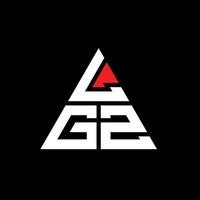 design de logotipo de letra de triângulo lgz com forma de triângulo. monograma de design de logotipo de triângulo lgz. modelo de logotipo de vetor de triângulo lgz com cor vermelha. logotipo triangular lgz logotipo simples, elegante e luxuoso.