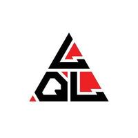 design de logotipo de letra triângulo lql com forma de triângulo. monograma de design de logotipo de triângulo lql. modelo de logotipo de vetor de triângulo lql com cor vermelha. logotipo triangular lql logotipo simples, elegante e luxuoso.