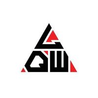 design de logotipo de letra de triângulo lqw com forma de triângulo. monograma de design de logotipo de triângulo lqw. modelo de logotipo de vetor de triângulo lqw com cor vermelha. logotipo triangular lqw logotipo simples, elegante e luxuoso.