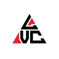 design de logotipo de letra triângulo lvc com forma de triângulo. monograma de design de logotipo de triângulo lvc. modelo de logotipo de vetor de triângulo lvc com cor vermelha. lvc logotipo triangular logotipo simples, elegante e luxuoso.