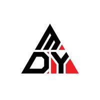 design de logotipo de letra triângulo mdy com forma de triângulo. monograma de design de logotipo de triângulo mdy. modelo de logotipo de vetor mdy triângulo com cor vermelha. logotipo triangular mdy logotipo simples, elegante e luxuoso.