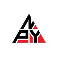 design de logotipo de letra de triângulo npy com forma de triângulo. monograma de design de logotipo de triângulo npy. modelo de logotipo de vetor de triângulo npy com cor vermelha. npy logotipo triangular logotipo simples, elegante e luxuoso.