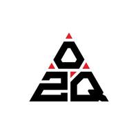 design de logotipo de letra triângulo ozq com forma de triângulo. monograma de design de logotipo de triângulo ozq. modelo de logotipo de vetor de triângulo ozq com cor vermelha. logotipo triangular ozq logotipo simples, elegante e luxuoso.