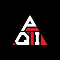 design de logotipo de letra de triângulo pqi com forma de triângulo. monograma de design de logotipo de triângulo pqi. modelo de logotipo de vetor de triângulo pqi com cor vermelha. pqi logotipo triangular logotipo simples, elegante e luxuoso.