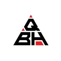 design de logotipo de letra de triângulo qbh com forma de triângulo. monograma de design de logotipo de triângulo qbh. modelo de logotipo de vetor de triângulo qbh com cor vermelha. qbh logotipo triangular logotipo simples, elegante e luxuoso.