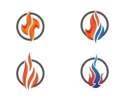 conjunto de ilustração de símbolo de fogo vetor