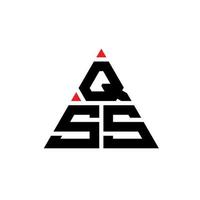 design de logotipo de letra de triângulo qss com forma de triângulo. monograma de design de logotipo de triângulo qss. modelo de logotipo de vetor de triângulo qss com cor vermelha. logotipo triangular qss logotipo simples, elegante e luxuoso.