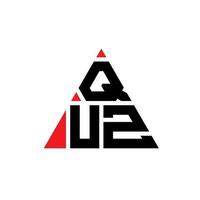 design de logotipo de letra de triângulo quz com forma de triângulo. monograma de design de logotipo de triângulo quz. modelo de logotipo de vetor de triângulo quz com cor vermelha. quz logotipo triangular logotipo simples, elegante e luxuoso.