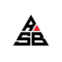 design de logotipo de letra triângulo rsb com forma de triângulo. monograma de design de logotipo de triângulo rsb. modelo de logotipo de vetor de triângulo rsb com cor vermelha. rsb logotipo triangular logotipo simples, elegante e luxuoso.