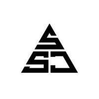 design de logotipo de letra de triângulo ssj com forma de triângulo. monograma de design de logotipo de triângulo ssj. modelo de logotipo de vetor de triângulo ssj com cor vermelha. logotipo triangular ssj logotipo simples, elegante e luxuoso.