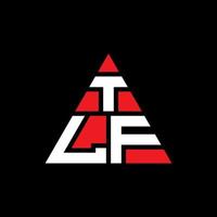 design de logotipo de letra triângulo tlf com forma de triângulo. monograma de design de logotipo de triângulo tlf. modelo de logotipo de vetor de triângulo tlf com cor vermelha. tlf logotipo triangular logotipo simples, elegante e luxuoso.