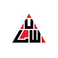 design de logotipo de letra de triângulo ulw com forma de triângulo. monograma de design de logotipo de triângulo ulw. modelo de logotipo de vetor de triângulo ulw com cor vermelha. logotipo triangular ulw logotipo simples, elegante e luxuoso.