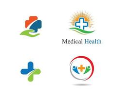 conjunto de logotipo de símbolo médico vetor