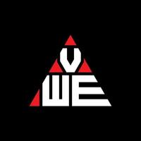 design de logotipo de letra triangular vwe com forma de triângulo. monograma de design de logotipo de triângulo vwe. modelo de logotipo de vetor de triângulo vwe com cor vermelha. logotipo triangular vwe logotipo simples, elegante e luxuoso.