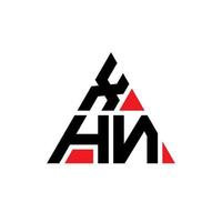 design de logotipo de letra de triângulo xhn com forma de triângulo. monograma de design de logotipo de triângulo xhn. modelo de logotipo de vetor de triângulo xhn com cor vermelha. xhn logotipo triangular logotipo simples, elegante e luxuoso.