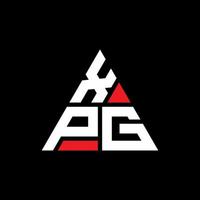 xpg triângulo carta logotipo design com forma de triângulo. monograma de design de logotipo de triângulo xpg. modelo de logotipo de vetor de triângulo xpg com cor vermelha. xpg logotipo triangular logotipo simples, elegante e luxuoso.