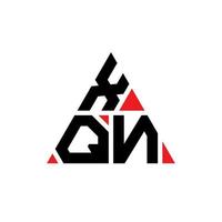design de logotipo de letra de triângulo xqn com forma de triângulo. monograma de design de logotipo de triângulo xqn. modelo de logotipo de vetor de triângulo xqn com cor vermelha. logotipo triangular xqn logotipo simples, elegante e luxuoso.