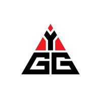 design de logotipo de letra triângulo ygg com forma de triângulo. monograma de design de logotipo de triângulo ygg. modelo de logotipo de vetor de triângulo ygg com cor vermelha. logotipo triangular ygg logotipo simples, elegante e luxuoso.