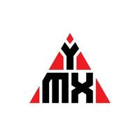 design de logotipo de letra triângulo ymx com forma de triângulo. monograma de design de logotipo de triângulo ymx. modelo de logotipo de vetor de triângulo ymx com cor vermelha. logotipo triangular ymx logotipo simples, elegante e luxuoso.