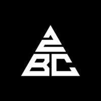 design de logotipo de letra de triângulo zbc com forma de triângulo. monograma de design de logotipo de triângulo zbc. modelo de logotipo de vetor de triângulo zbc com cor vermelha. logotipo triangular zbc logotipo simples, elegante e luxuoso.