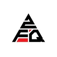 design de logotipo de letra de triângulo zfq com forma de triângulo. monograma de design de logotipo de triângulo zfq. modelo de logotipo de vetor de triângulo zfq com cor vermelha. zfq logotipo triangular logotipo simples, elegante e luxuoso.