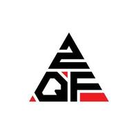 design de logotipo de letra de triângulo zqf com forma de triângulo. monograma de design de logotipo de triângulo zqf. modelo de logotipo de vetor de triângulo zqf com cor vermelha. logotipo triangular zqf logotipo simples, elegante e luxuoso.
