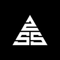 design de logotipo de letra de triângulo zss com forma de triângulo. monograma de design de logotipo de triângulo zss. modelo de logotipo de vetor de triângulo zss com cor vermelha. zss logotipo triangular logotipo simples, elegante e luxuoso.