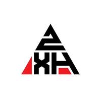 design de logotipo de letra de triângulo zxh com forma de triângulo. monograma de design de logotipo de triângulo zxh. modelo de logotipo de vetor de triângulo zxh com cor vermelha. zxh logotipo triangular logotipo simples, elegante e luxuoso.