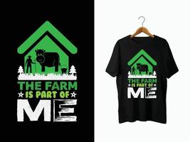 design de camiseta de agricultor. vetor