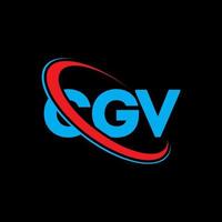logotipo cgv. carta cgv. design de logotipo de carta cgv. iniciais cgv logotipo ligado com círculo e logotipo monograma maiúsculo. tipografia cgv para marca de tecnologia, negócios e imóveis. vetor