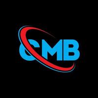 logotipo cmb. letra cmb. design de logotipo de letra cmb. iniciais cmb logotipo ligado com círculo e logotipo monograma maiúsculo. tipografia cmb para marca de tecnologia, negócios e imóveis. vetor