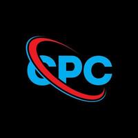 logotipo do cpc. carta cpc. design de logotipo de carta cpc. iniciais cpc logotipo ligado com círculo e logotipo monograma em maiúsculas. tipografia cpc para marca de tecnologia, negócios e imóveis. vetor