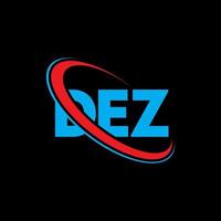 dez logo. dez carta. design de logotipo de carta dez. iniciais dez logotipo ligado com círculo e logotipo monograma maiúsculo. dez tipografia para marca de tecnologia, negócios e imóveis. vetor