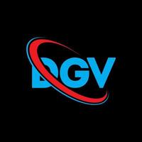 logotipo dgv. carta dgv. design de logotipo de carta dgv. iniciais dgv logotipo ligado com círculo e logotipo monograma em maiúsculas. tipografia dgv para marca de tecnologia, negócios e imóveis. vetor