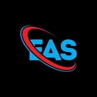 logotipo eas. es carta. design de logotipo de letra eas. iniciais eas logotipo ligado com círculo e logotipo monograma maiúsculo. eas tipografia para marca de tecnologia, negócios e imóveis. vetor