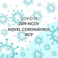 fundo azul de coronavírus